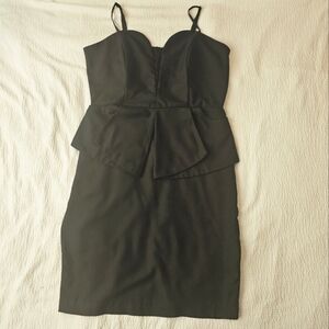 Kardashian Kollection Black Peplum Sheath Dress size large